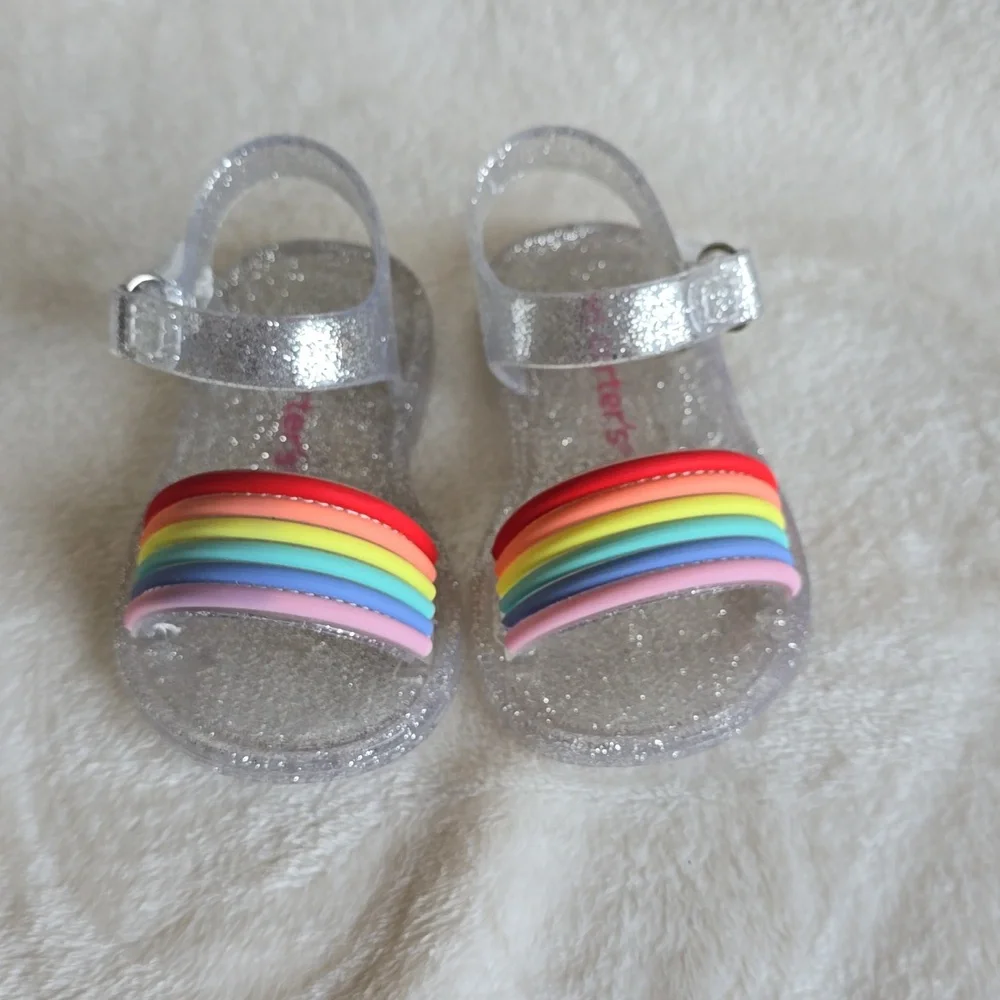 Carter’s  rainbow jelly sandals size‎ 4